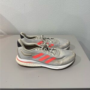 Adidas Men's Supernova Shoes in Gray and Coral